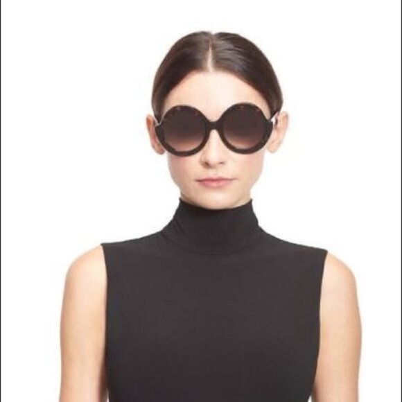 Alice + Olivia Stacey Black and White Sunglasses - Picture 1 of 7